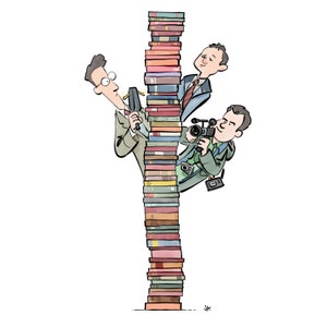 Ghostbusters Stacked Books Print