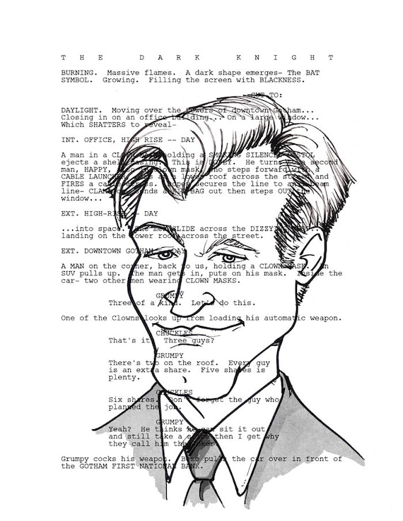 Christopher Nolan Screenplay Portrait (The Dark Knight)