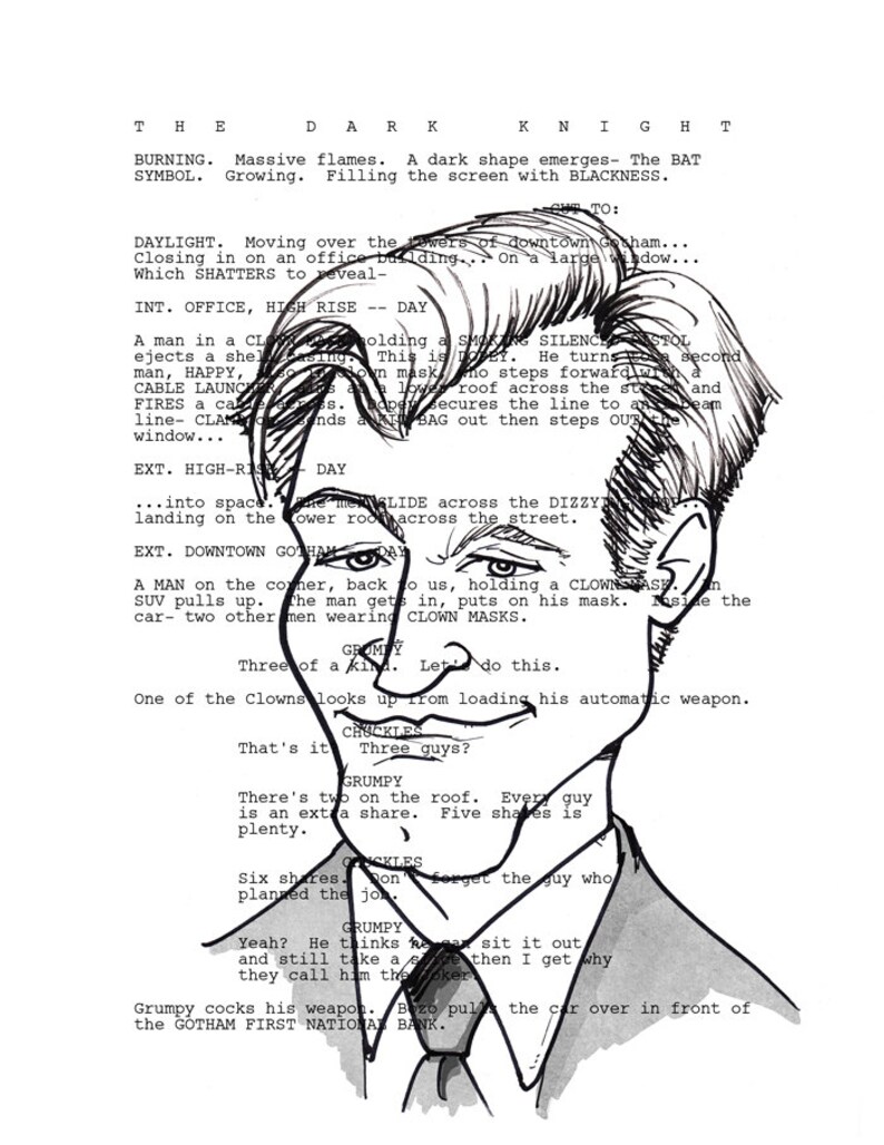 Puede incluir: Una ilustraci&oacute;n en blanco y negro de un hombre con una m&aacute;scara de payaso. El hombre est&aacute; mirando hacia arriba y sonriendo. El texto "Three guys?" est&aacute; escrito sobre la cabeza del hombre. El texto "That's it" est&aacute; escrito debajo de la cabeza del hombre. El texto "Six shares...don't forget the guy who planned the job." est&aacute; escrito debajo de la barbilla del hombre.