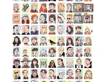 Faces of Twin Peaks Illustration