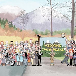 Residents of Twin Peaks Illustration