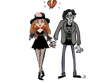 Lisa Frankenstein Inspired Illustration