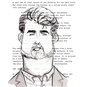 George Lucas Screenplay Portrait (Star Wars)
