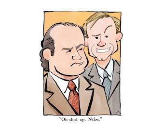 Frasier and Niles Illustration