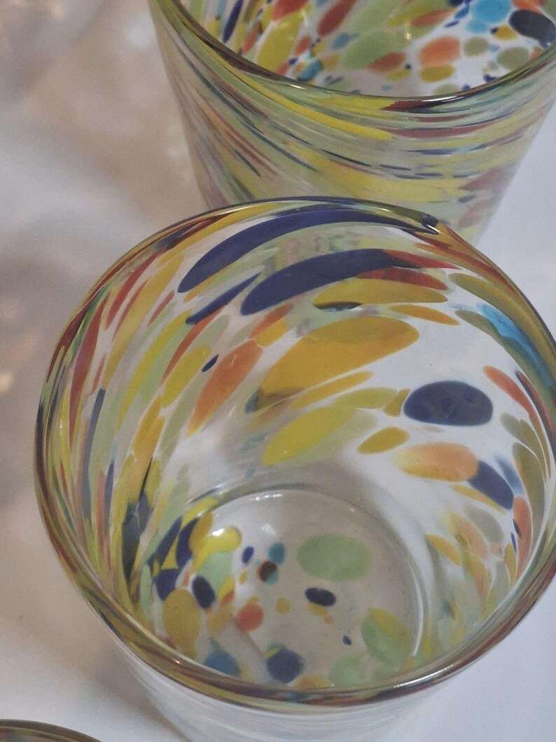 Retired ANTHROPOLOGIE #12967123 Artisan Fiesta Blown Glass Set Of 8 image 7