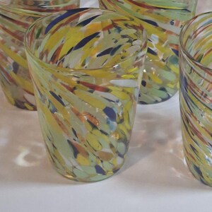 Retired ANTHROPOLOGIE #12967123 Artisan Fiesta Blown Glass Set Of 8 image 9