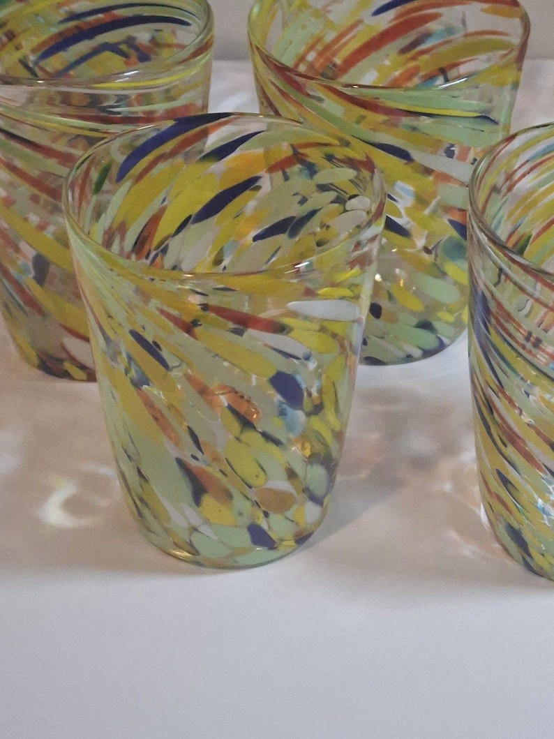 Retired ANTHROPOLOGIE #12967123 Artisan Fiesta Blown Glass Set Of 8 image 9