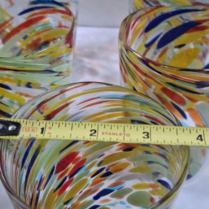 Retired ANTHROPOLOGIE #12967123 Artisan Fiesta Blown Glass Set Of 8 image 3