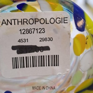 Retired ANTHROPOLOGIE #12967123 Artisan Fiesta Blown Glass Set Of 8 image 4