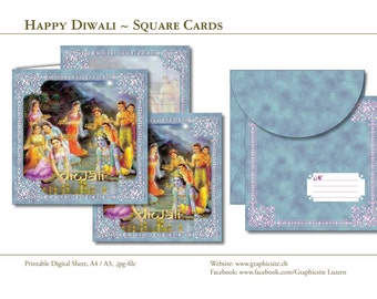 DIWALI - Collection de cartes - Téléchargement instantané