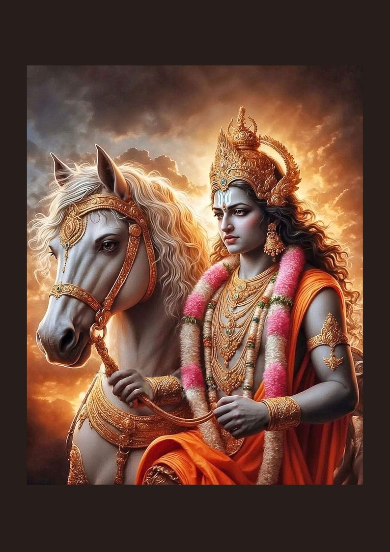 Hindu Gods - Sri Rama With Horse - Etsy