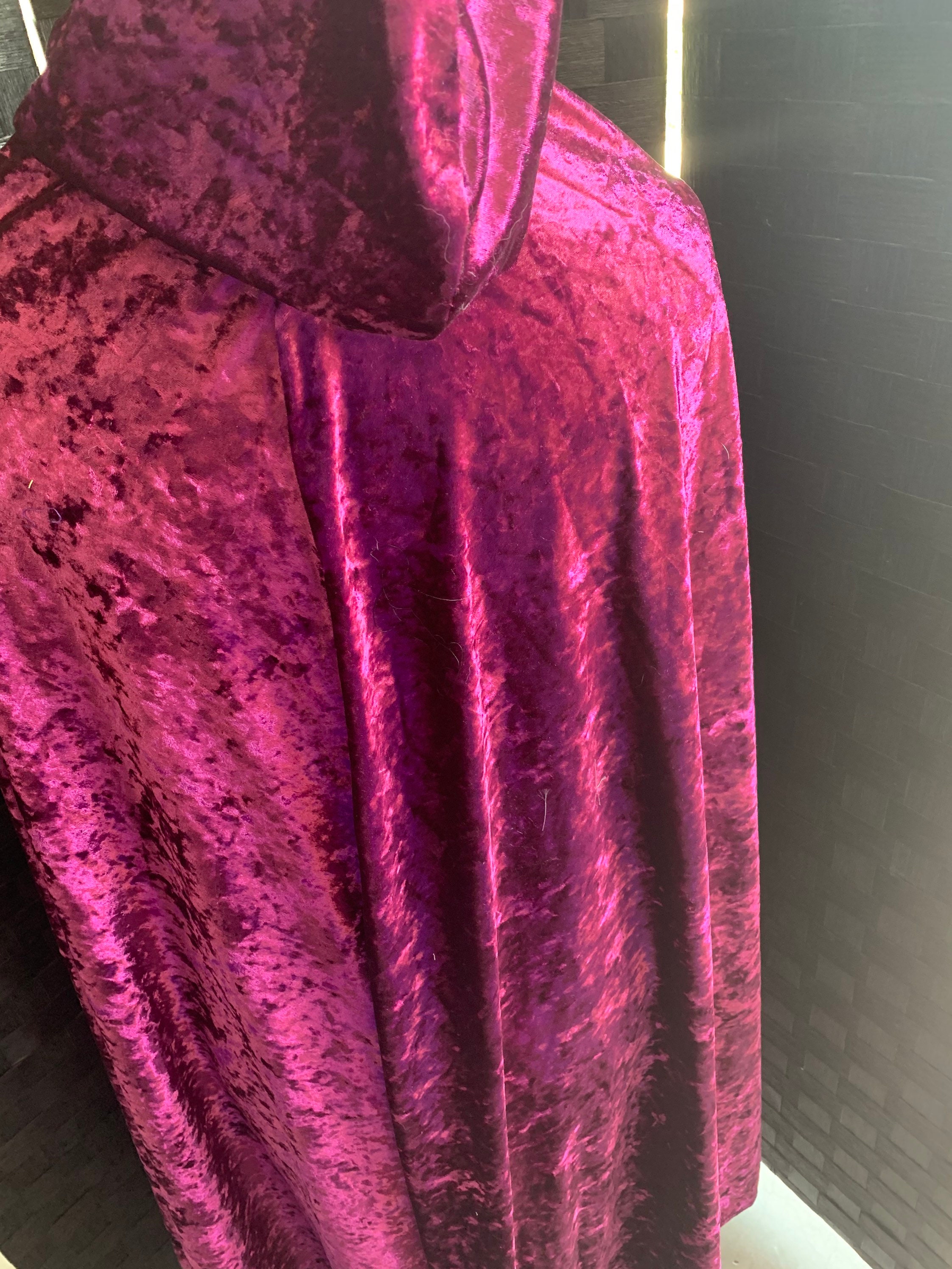 Crushed Velvet Machine Washable OS Cape Velvet Cape Hooded Etsy