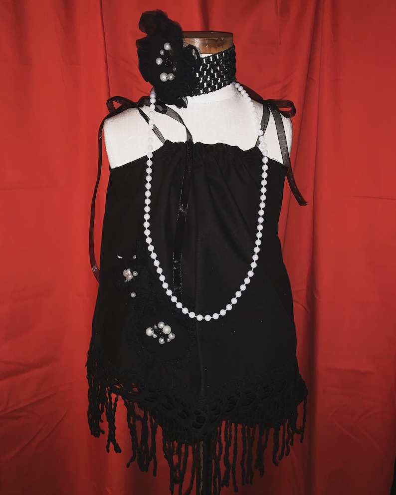 Girls Shabby Dress Black Flapper Dress Great Gatsby Toddler Rustic Dress Shabby Baby Set Flapper Dress Little Black Dress