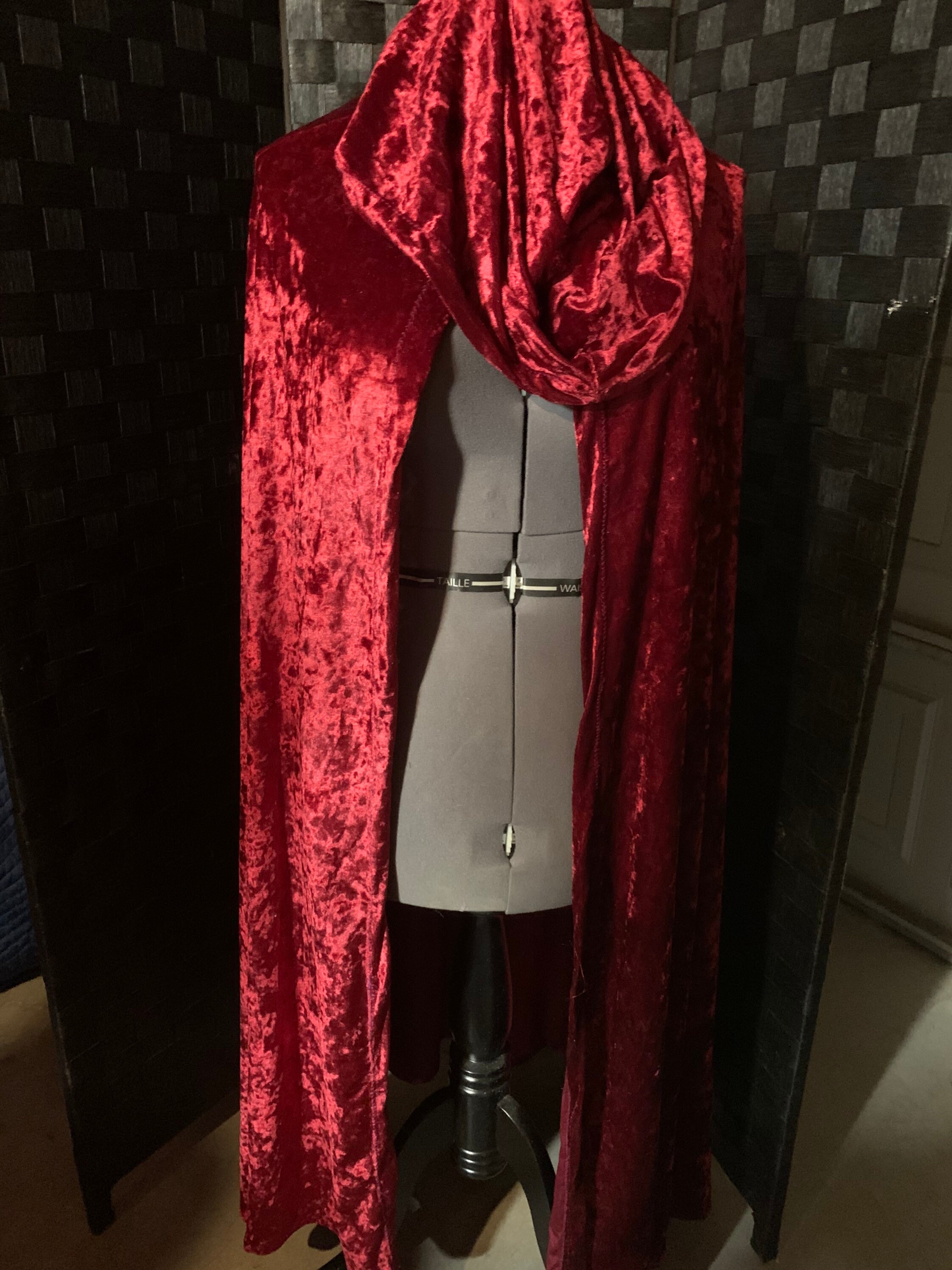 Crushed Velvet Machine Washable OS Cape Velvet Cape Hooded Etsy