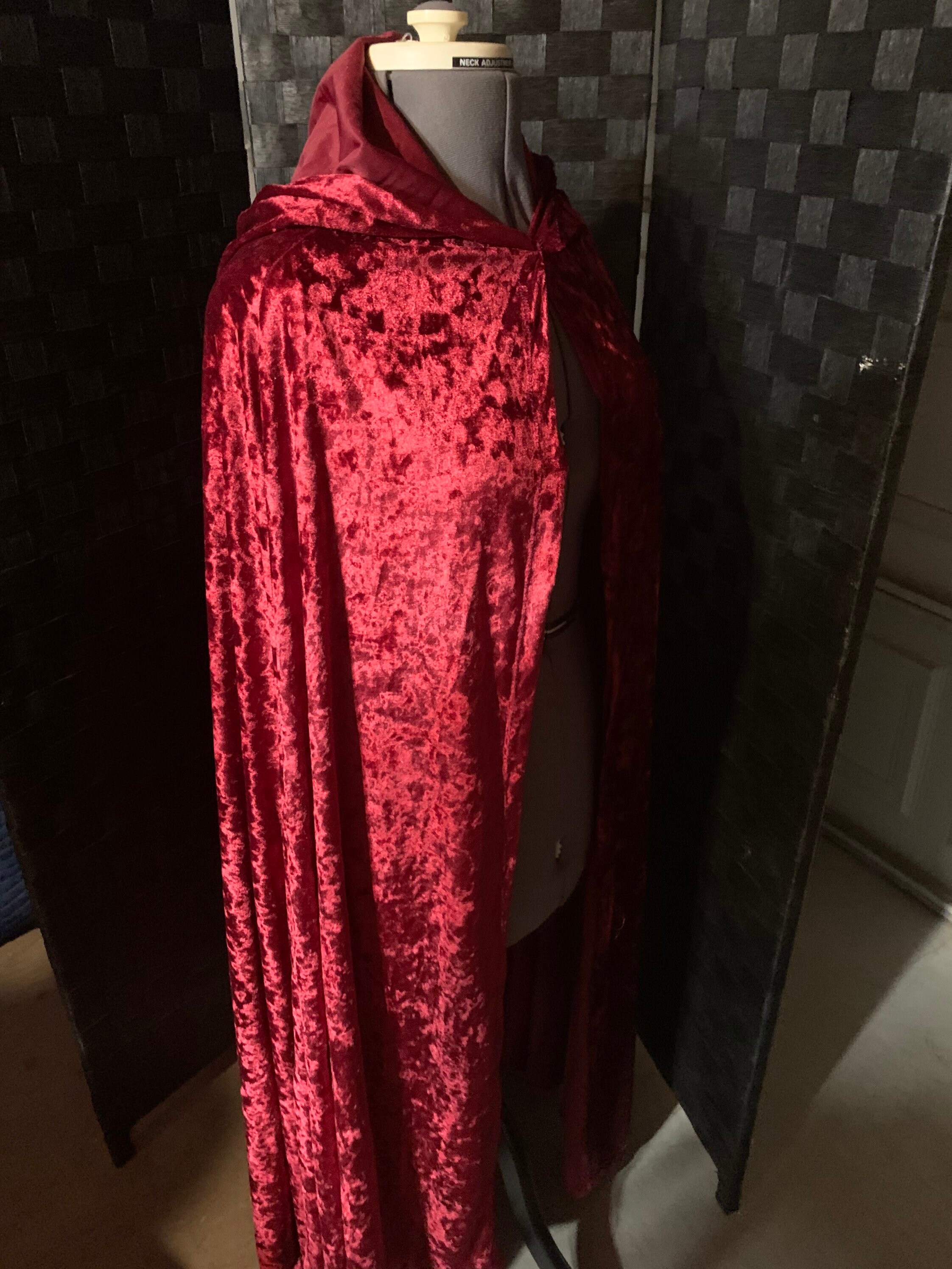 Crushed Velvet Machine Washable OS Cape Velvet Cape Hooded Etsy