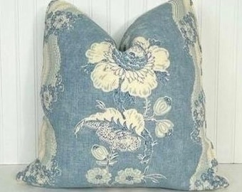 Colefax & Fowler Caldbeck Pillow Cover, Lumbar, Bolster Pillow