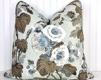 Cowtan & Tout Hollyhocks HDP Pillow Cover, Lumbar, Bolster Pillow
