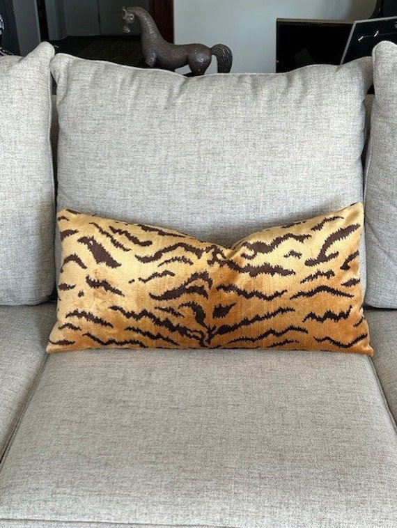 SALE Ready to Shipone 14x29 Scalamandre Tigre Silk Pillow With Insert Etsy