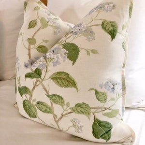 ONE Cowtan and Tout Summerby Pillow Cover or Bolster Pillow Linen or Chintz Blue/Green/Pink