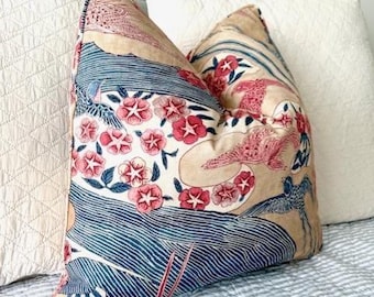 Clarencehouse Panneau Japonais pillow cover, lumbar bolster pillow