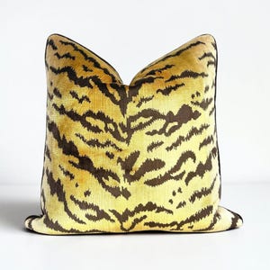 Scalamandre Tigre Velvet Pillow Cover, lumbar, bolster pillow image 1