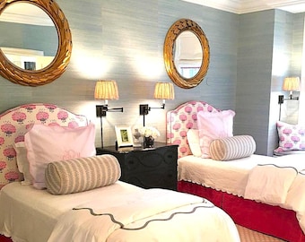 Schumacher Woodperry pillow cover, lumbar, bolster pillow