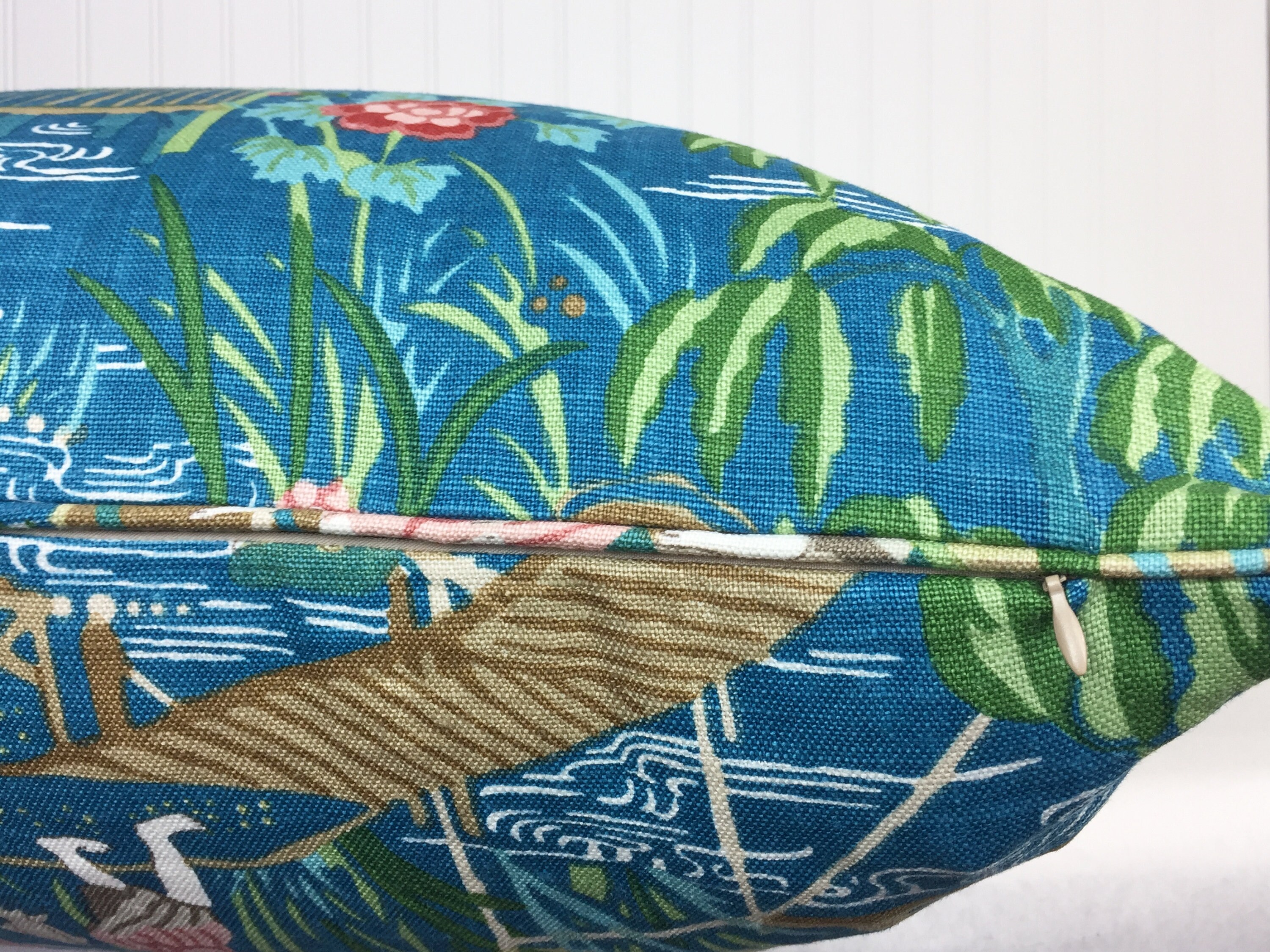 Schumacher Yangtze River Pillow Cover, Lumbar, Bolster Pillow - Etsy