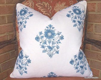 Schumacher Beatrice Bouquet Pillow Cover, Lumbar, Bolster Pillow