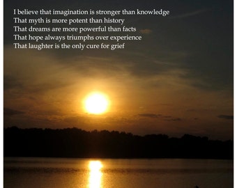 Rend Lake Robert Fulghum "I Believe" poster