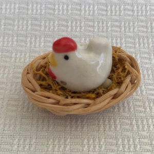 Hen in Nest w eggs
