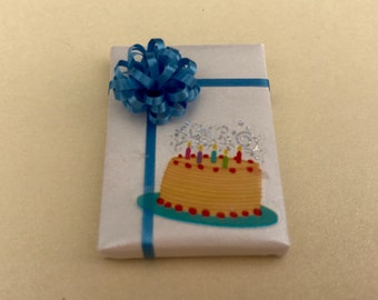 Birthday Cake Package w Blue Bow