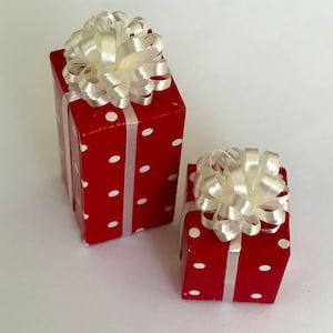 Tall or Short Lipstick Red w White Dots