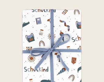 Geschenkpapier Adventure, Schulkind, 50x70cm (3 Bogen)