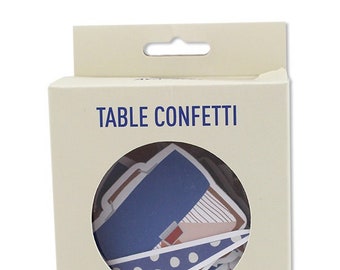 Table Confetti zur Einschulung – Stifte und Schulranzen