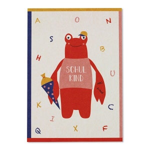 Postkarte Hummer – Schulkind