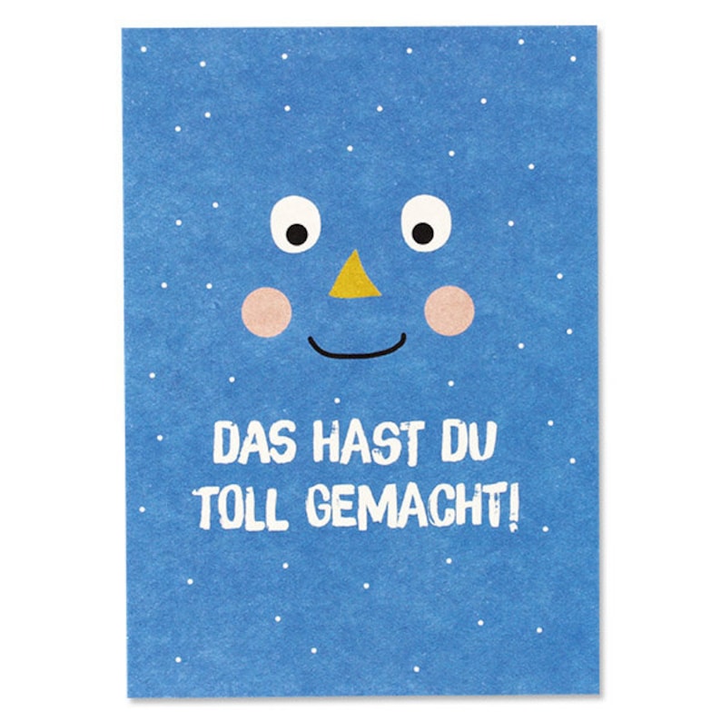 Postkarte Das hast du toll gemacht Etsy