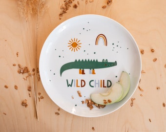 Porzellanteller mit Krokodil Adventure “WILD CHILD” Ø 20cm