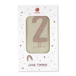 Cake Topper mit Glitzer Zahl “2” – Serie ‘Under the Sea’