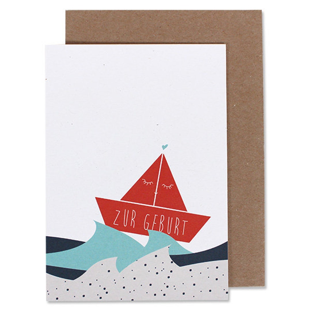 Glückwunschkarte zur Geburt, Schiff Etsy