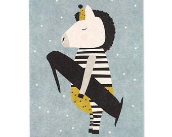 Postkarte – Zebra - 1