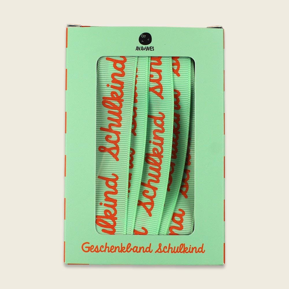 OFFSCH Schulband Mit Bleistift-Muster - 9m Geschenkband Für Einschulung & Lehrer