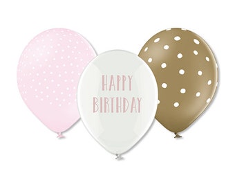 Ballons Einhorn / Happy Birthday aus 100% Naturlatex (Design 2020)