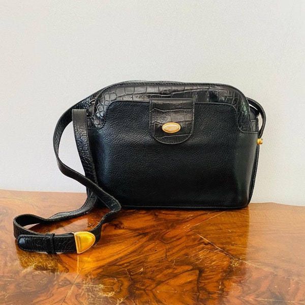 Bally, Black Leather Purse, Shoulder Bag