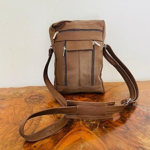 Bolso de cuerpo cruzado de cuero marrón, bolso de hombre, bolso de hombre, bolso de hombro, cuerpo cruzado