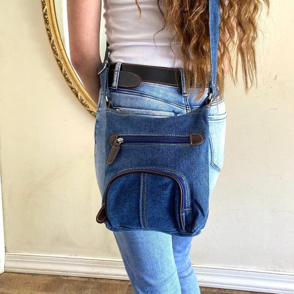 Blue Jean Purse Etsy