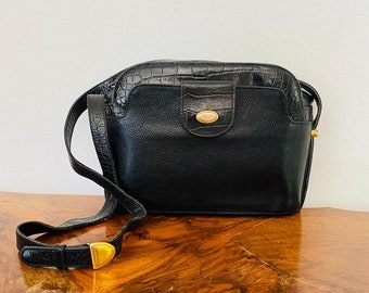 Bally, Black Leather Purse, Shoulder Bag