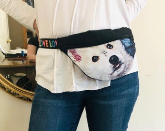 I Love Dog Animals Sport Waist Bag Fanny Pack Adjustable For Run I Love Dog Animals Sport Waist Bag Fanny Pack Adjustable For Run