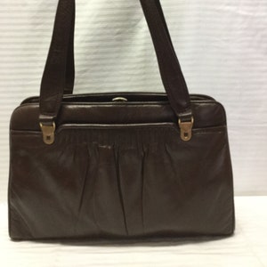 Vintage Purse, 1950s, 1960, Burgundy Leather purse, bag, Shoulder bag