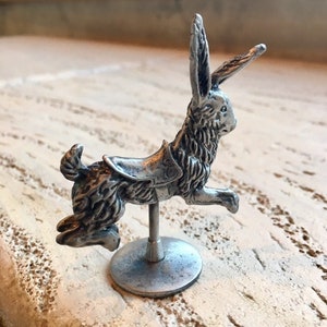 Pewter carousel rabbit , pewter,figurine