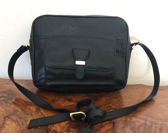 Gianni Bernini, black leather purse, shoulder bag